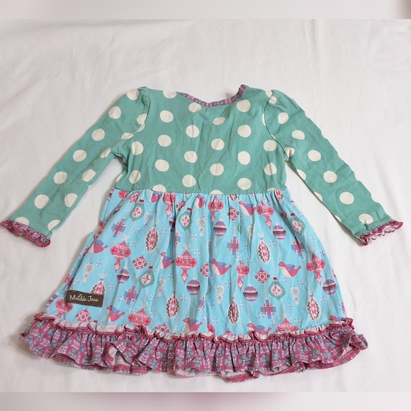 Matilda Jane Baby Girl Stained Glass Christmas Dress & Cavalier Leggings, 3-6 M - Picture 3 of 7